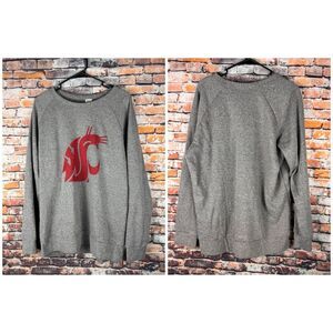 Washington State Cougars Logo Sweater Blue 84 Large Heather Gray